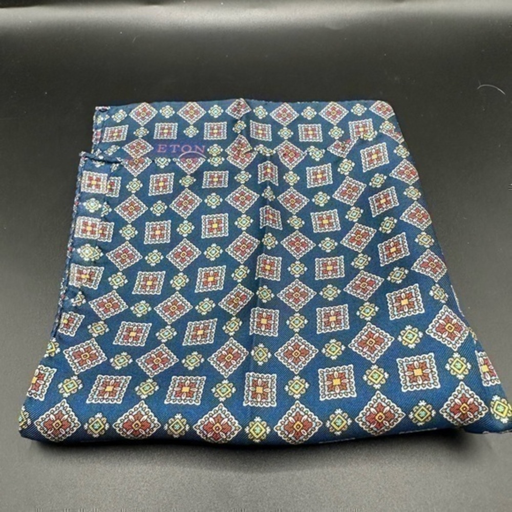 Eton Medallion Multi Color Silk Pocket Square